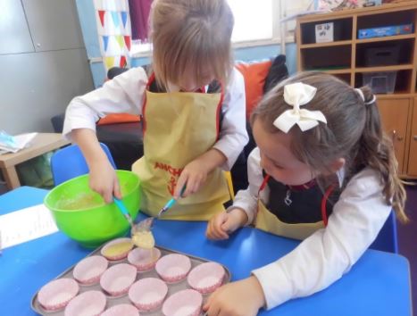 Children baking